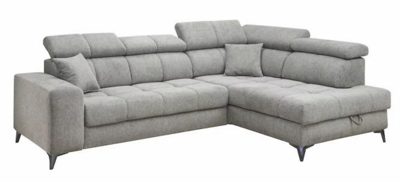 ED EXCITING DESIGN Ecksofa "Sydney L-Form mit Bettfunktion, Bettkasten, Kop günstig online kaufen