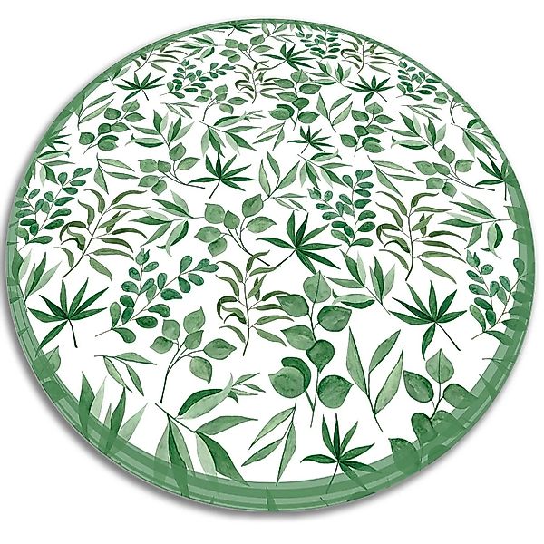 Tulup Teppich Kleine Blätter Vloerkleed Vinyl 60x60 cm Grün PVC Vloer Mat P günstig online kaufen