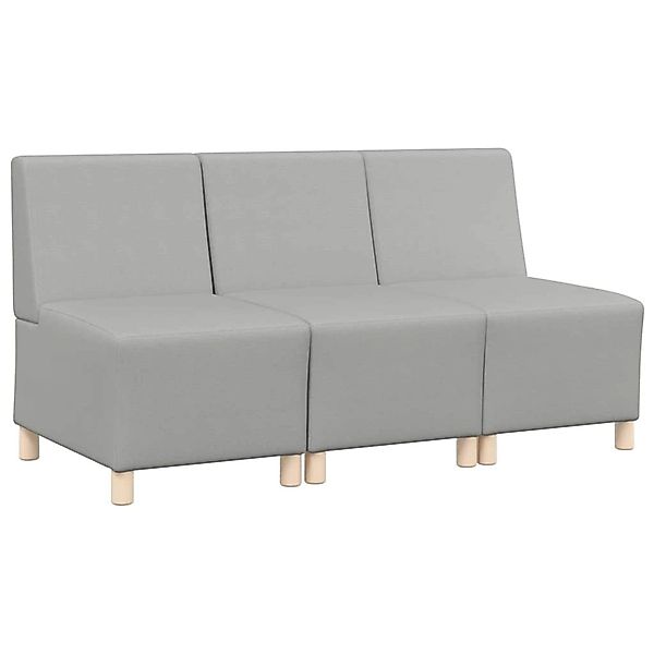 vidaXL Modulares Sofa ohne Armlehnen 3 Stk Wolkengrau 55 x 74 x 82 cm Stoff günstig online kaufen