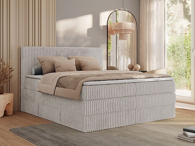 MKS MÖBEL Boxspringbett TILIANO KING (Packung, Set, Topper T25, Doppelbett, günstig online kaufen