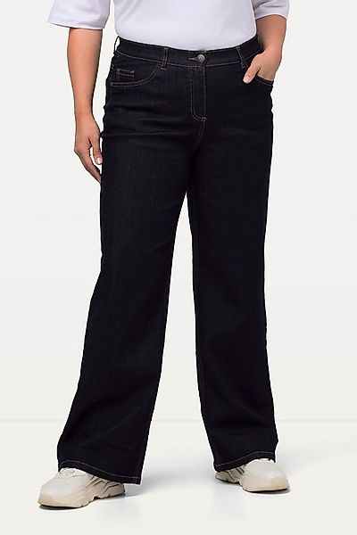 Ulla Popken Funktionshose Jeans Mary weites Bein 5-Pocket-Schnitt günstig online kaufen