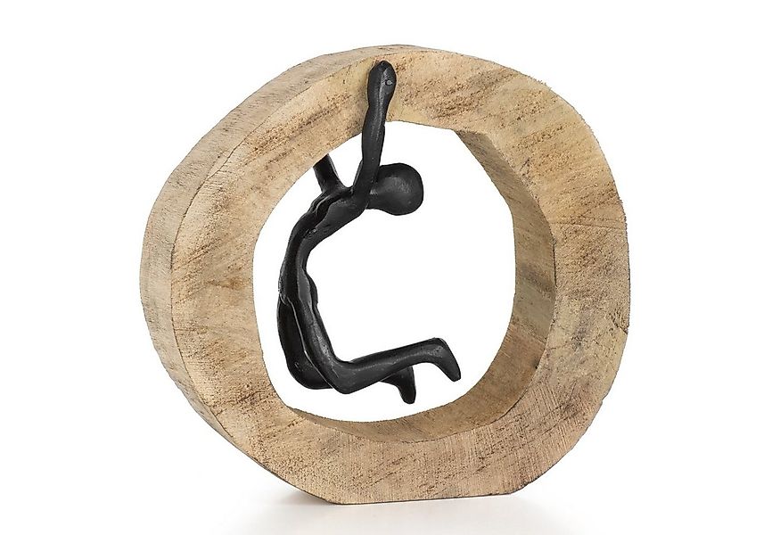 Moritz Skulptur Nicht aufgeben, Holz, Tischdeko, Fensterdeko, Wanddeko, Hol günstig online kaufen