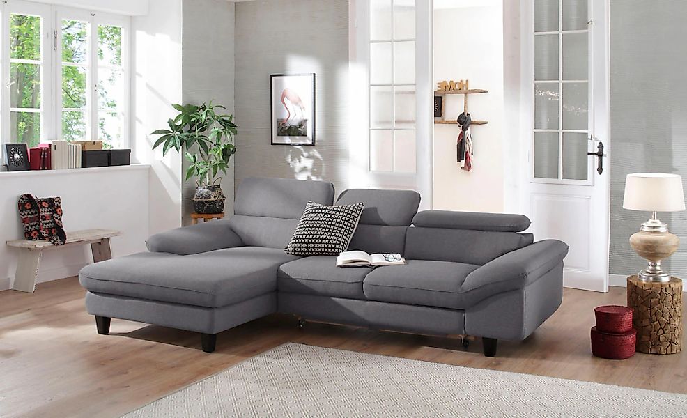 Home affaire Ecksofa "Pilot L-Form", mit Kopfteilverstellung, wahlweise mit günstig online kaufen