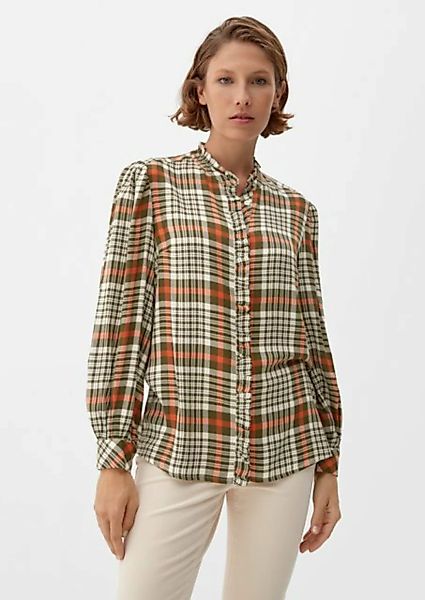 s.Oliver Langarmbluse Bluse aus Modalmix Rüschen günstig online kaufen