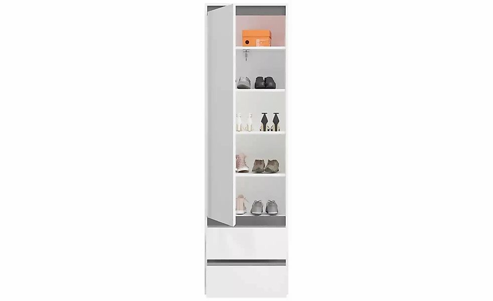 Garderobenschrank  Torino ¦ weiß ¦ Maße (cm): B: 54 H: 190 T: 35.0 Schränke günstig online kaufen