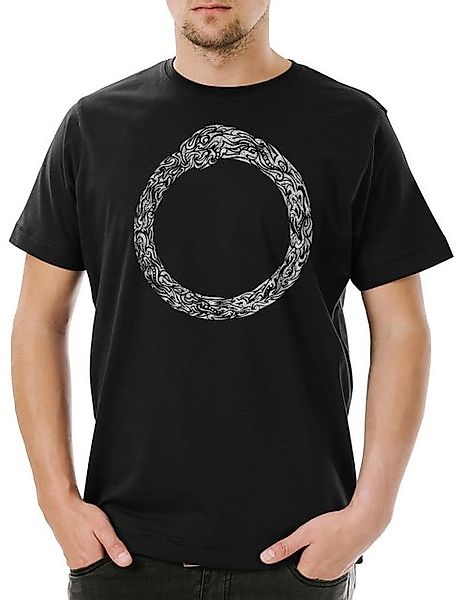 Urban Backwoods Print-Shirt Norse Midgard Snake I Herren T-Shirt Schlange V günstig online kaufen