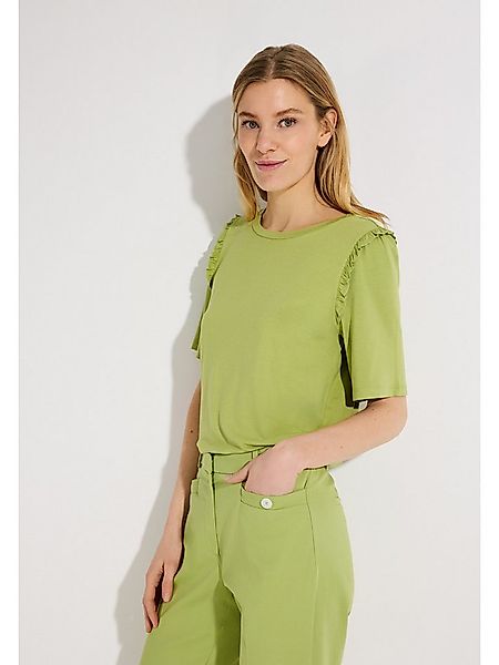 MORE&MORE Kurzarmshirt süßes Kurzarmshirt, Rüschen-Detail günstig online kaufen