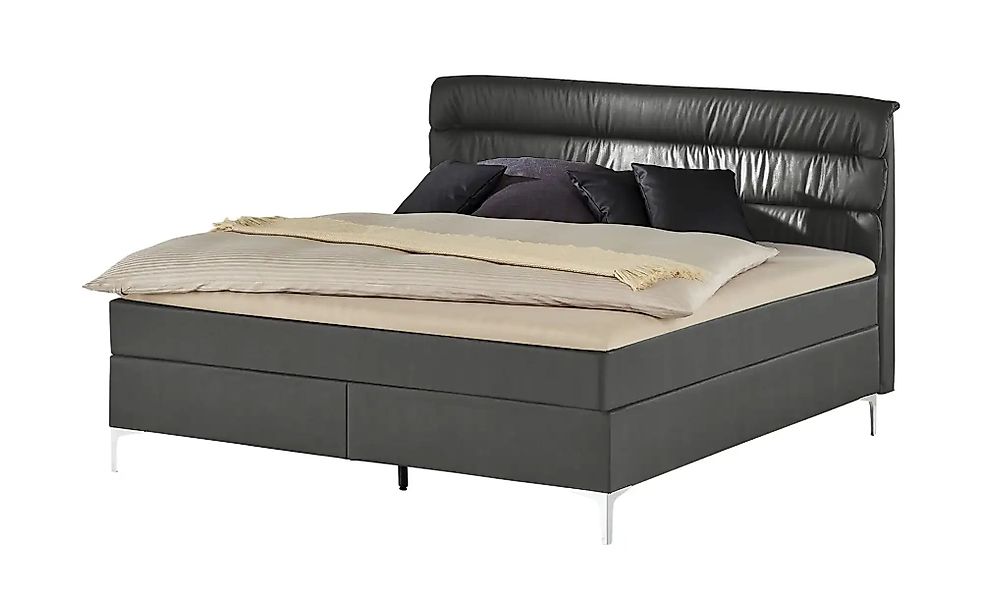 Boxspringbett  Lina ¦ grau ¦ Maße (cm): B: 208 H: 122 Betten > Boxspringbet günstig online kaufen
