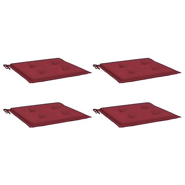 vidaXL Gartenstuhl-Kissen 4 Stk Weinrot 50x50x4 cm Oxford-Gewebe 314057 günstig online kaufen
