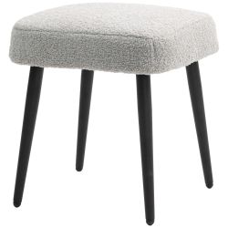 HOMCOM Fußhocker Schminkhocker Fußstütze mit Kaschmir-Optik günstig online kaufen
