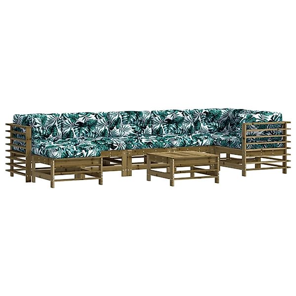 vidaXL 8-tlg Garten-Lounge-Set mit Kissen Imprägniertes Kiefernholz Modell günstig online kaufen