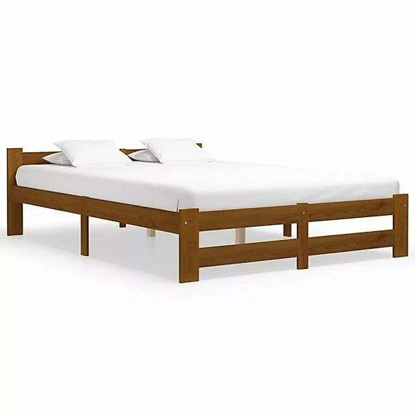 furnicato Bett Massivholzbett Honigbraun Kiefer 180x200 cm günstig online kaufen