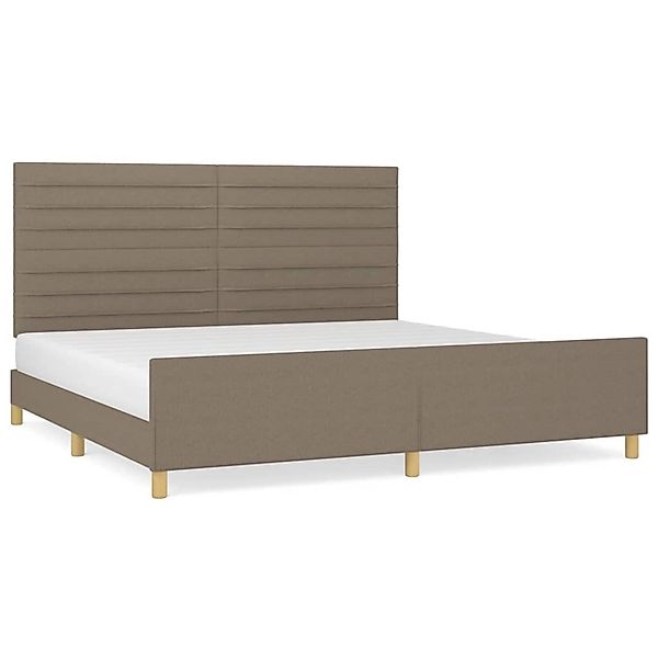 vidaXL Bettgestell mit Kopfteil Taupe 200x200 cm Stoff Modell 81359090 günstig online kaufen