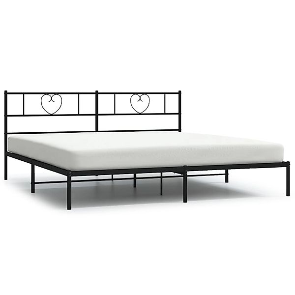 vidaXL Bettgestell mit Kopfteil Metall Schwarz 183x213 cm Modell 151887121 günstig online kaufen