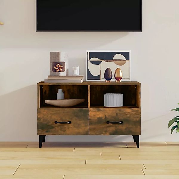 vidaXL TV-Schrank TV-Schrank Räuchereiche 80x36x50 cm günstig online kaufen