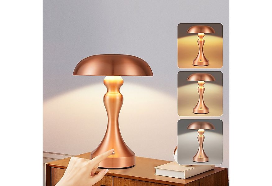 Nettlife LED Nachttischlampe Touch Dimmbar Kabellos Akku Tischleuchte Vinta günstig online kaufen