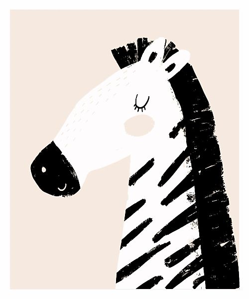 Lüttenhütt Poster "Zebra im Profil", Fantasy-Tiere-Zebra Bilder, (1 St.), H günstig online kaufen