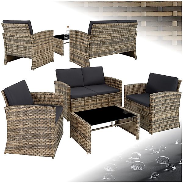 tectake Loungeset Rattan Lounge, (Set., 5-tlg), günstig online kaufen