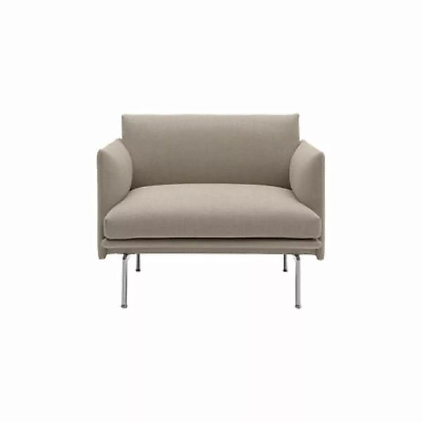 Gepolsterter Sessel Outline textil beige - Muuto - Beige günstig online kaufen