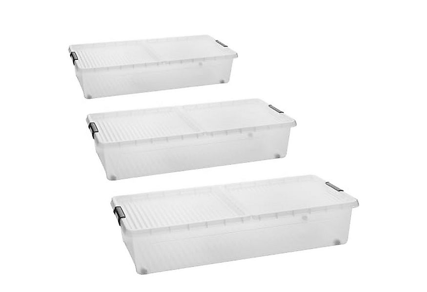 Centi Aufbewahrungsbox Unterbett-Aufbewahrungsbox mit Rollen (3er-Set) günstig online kaufen
