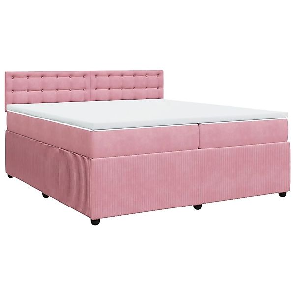 vidaXL Boxspringbett mit Matratze Rosa 200x200 cm Samt2100339 günstig online kaufen