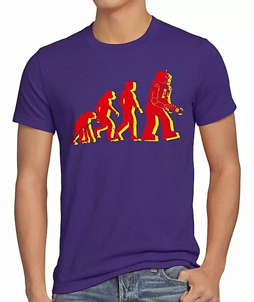 style3 Print-Shirt Herren T-Shirt Evolution big bang roboter sheldon theory günstig online kaufen