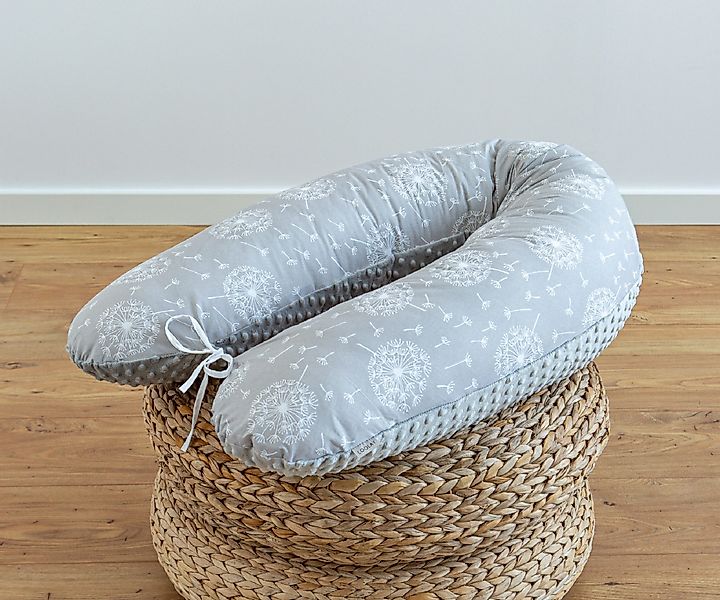 Loolay Seitenschläferkissen PUSTELBLUME Grau Baumwolle/ MINKY günstig online kaufen
