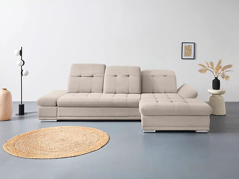 COTTA Ecksofa »Holiday L-Form mit Sitztiefen-, Armteil- und Kopfteilverstel günstig online kaufen