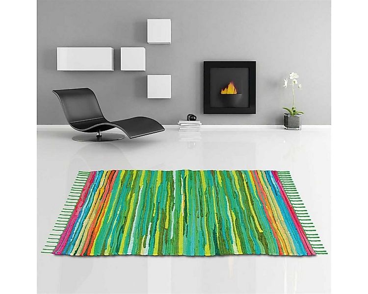 Bestlivings Teppich, eckig, Höhe: 10 mm, Flickenteppich, handgefertigter Fl günstig online kaufen