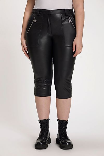 Ulla Popken Caprihose Tracht-Capri Sienna Lederoptik günstig online kaufen