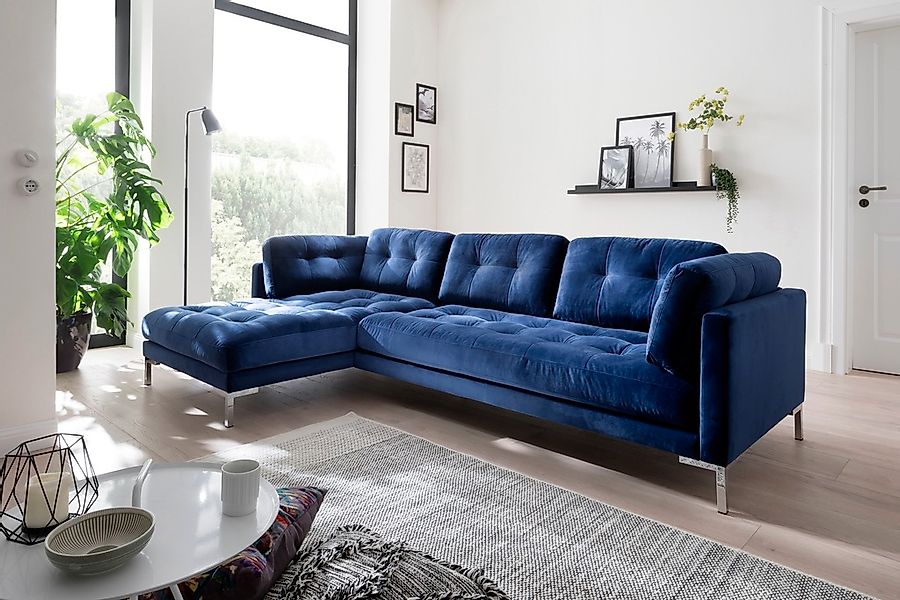 Trends by HG Ecksofa "Landau L-Form" in Cord-Stoff mit Metallfuß günstig online kaufen