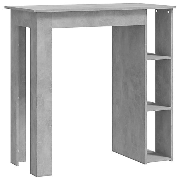 vidaXL Bartisch mit Regal Betongrau 102x50x103,5 cm Holzwerkstoff günstig online kaufen
