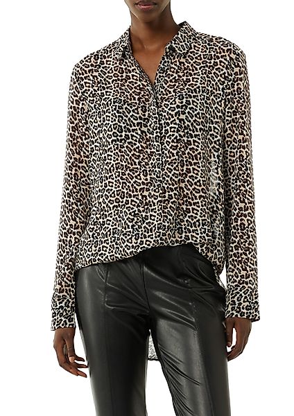 Comma Langarmbluse mit Animal-Print günstig online kaufen