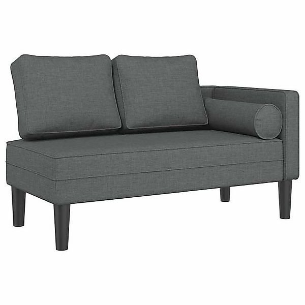 vidaXL Chaiselongue, Chaiselongue mit Kissen Dunkelgrau Stoff günstig online kaufen