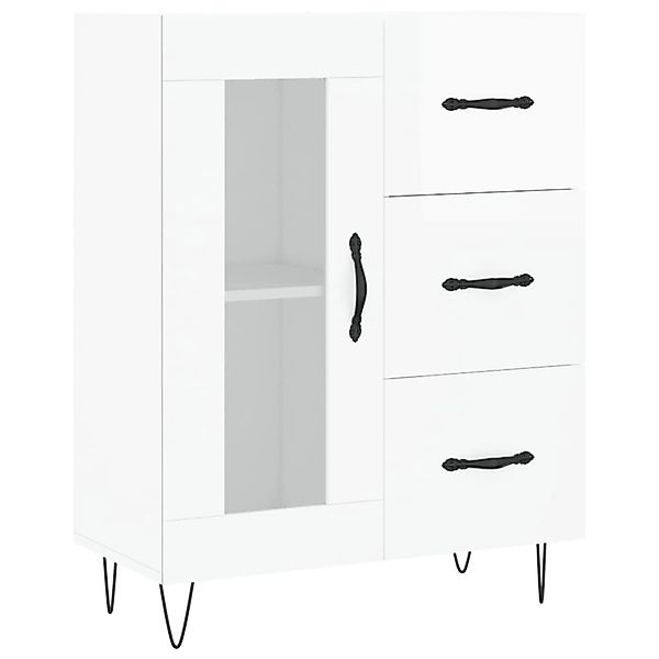 vidaXL Sideboard Hochglanz-Weiß 69,5x34x90 cm Holzwerkstoff 828038 günstig online kaufen