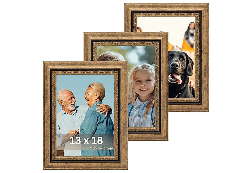 Victor (Zenith) Bilderrahmen Boho, Bilderrahmen Set Gold 13x18 cm, Bilderra günstig online kaufen