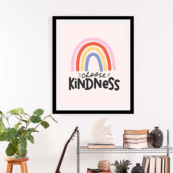 queence Bild "Choose Kindness", Schriftzüge, (1 St.), gerahmt günstig online kaufen