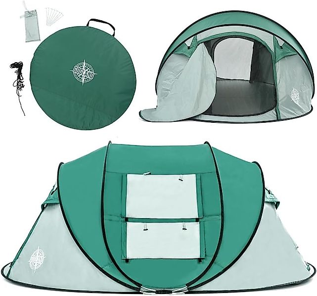 GOGLAND Wurfzelt Pop-Up 3 Personen-Camping-Zelt Wassersäule günstig online kaufen