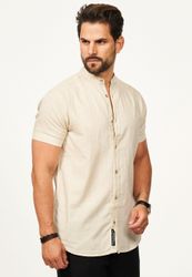 behype Kurzarmhemd als Sommerhemd aus Leinen günstig online kaufen