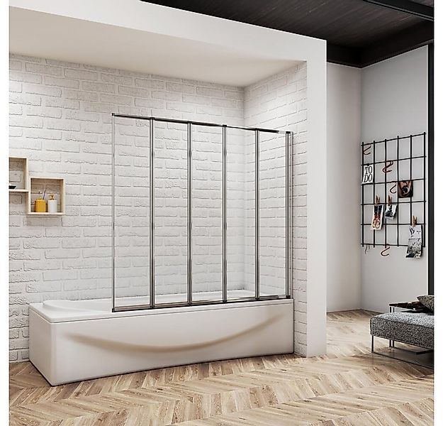 duschspa Badewannenaufsatz 120x140cm Faltwand Glaswand Duschwand auf Badewa günstig online kaufen