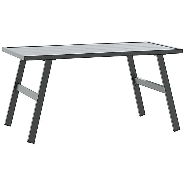 vidaXL Garten-Couchtisch Schwarz 90x45x35 cm Pulverbeschichteter Stahl 4008 günstig online kaufen