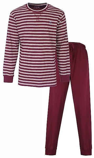 M.E.Q. Schlafanzug Herren Pyjama lang mit Bündchen (2 tlg) Baumwolle günstig online kaufen