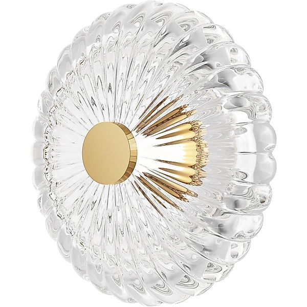 LED Wandleuchte Amulet in Transparent und Gold 8W 360lm günstig online kaufen