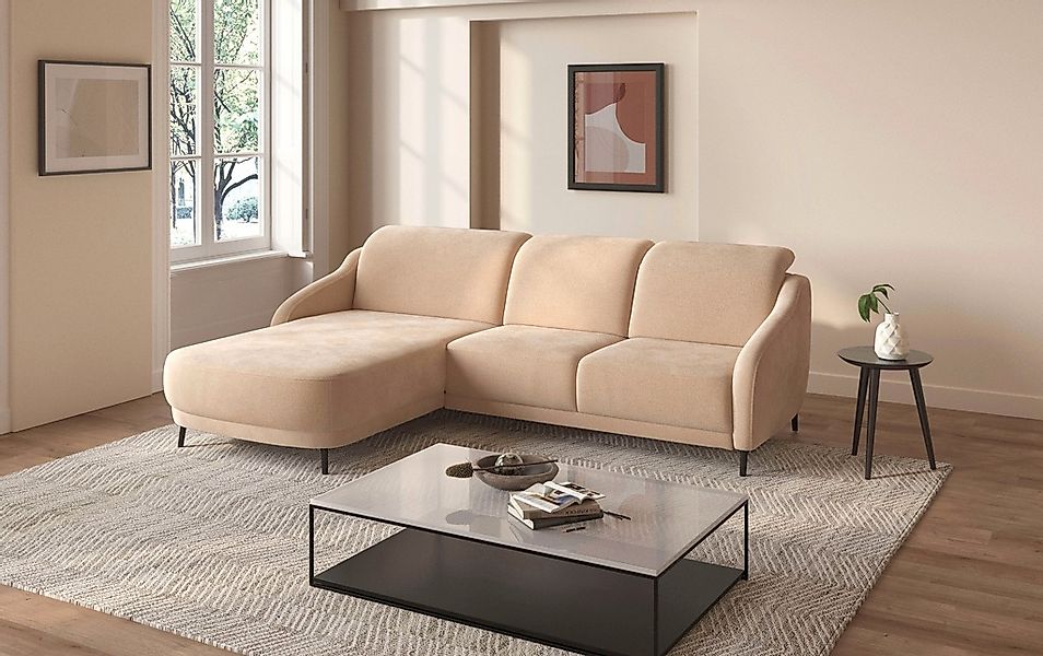 sit&more Ecksofa "Blues L-Form" wahlweise mit Klapptisch und USB günstig online kaufen