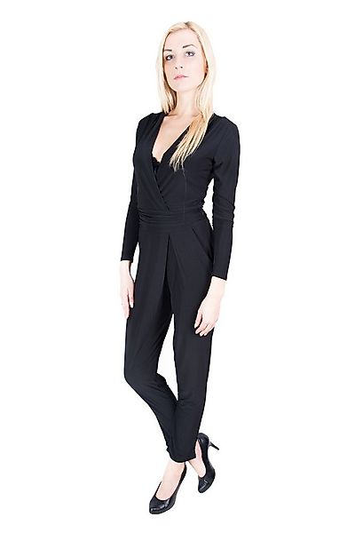 Sarcia.eu Playsuit Schwarzer Overall mit langen Ärmel V-Ausschnitt S günstig online kaufen