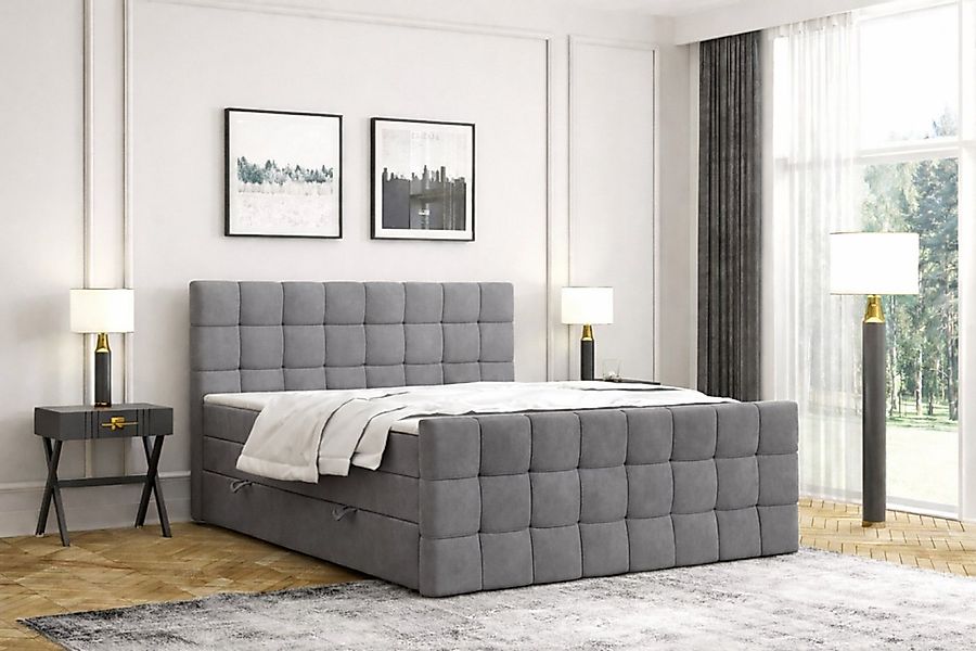 Labett Boxspringbett mit Bettkasten, Doppelmatratze, IGANTE KING 160x200 18 günstig online kaufen