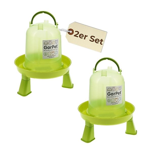 GarPet Wasserspender 2x Hühnertränke mit Füßen günstig online kaufen
