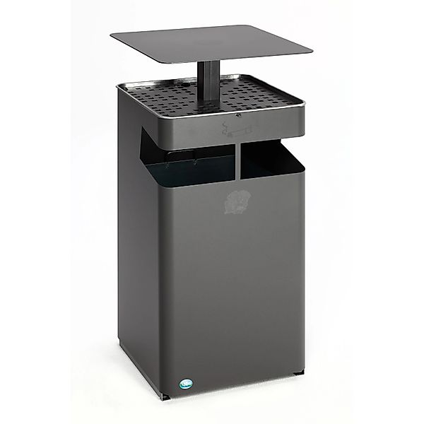 PROREGAL Kombiascher Mit Schutzdach Und Sieb 72 Liter HxBxT 92 x 45 x 45 cm günstig online kaufen