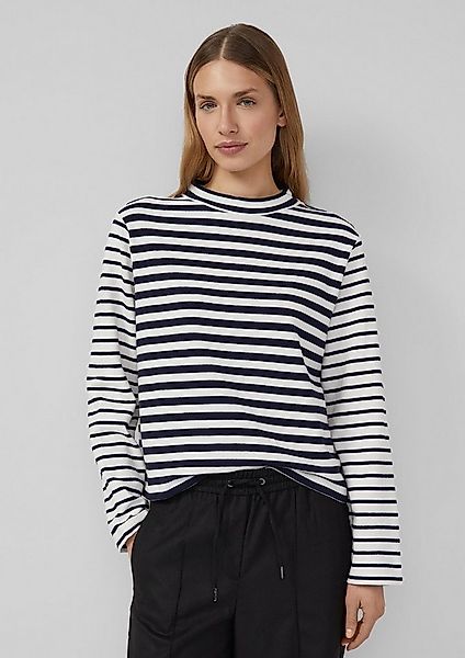 s.Oliver Sweatshirt Sweatshirt Gestreiftes Jersey-Sweatshirt mit Rundhalsau günstig online kaufen