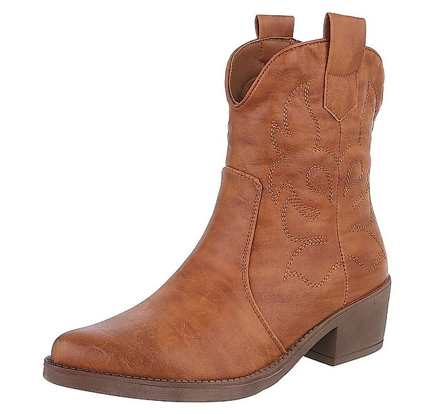 Ital-Design Modische Cowboy-Stiefel mit Verzierungen für Damen Westernstief günstig online kaufen